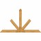 Ekena Millwork Saratoga Rough Sawn Timber Gable Bracket, Western Red Cedar, 96"W x 56"H x 4"D x 6"F, 14/12 Pitch GBW096X56X0406SAR00RWR - alternate 1